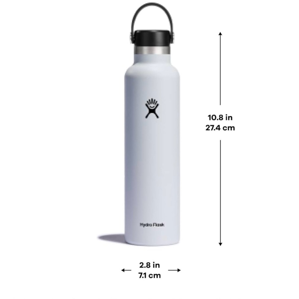 24 oz Hydroflask Standard Mouth Flexcap in Sky Blue (Carolina blue) - Picture 7 of 7